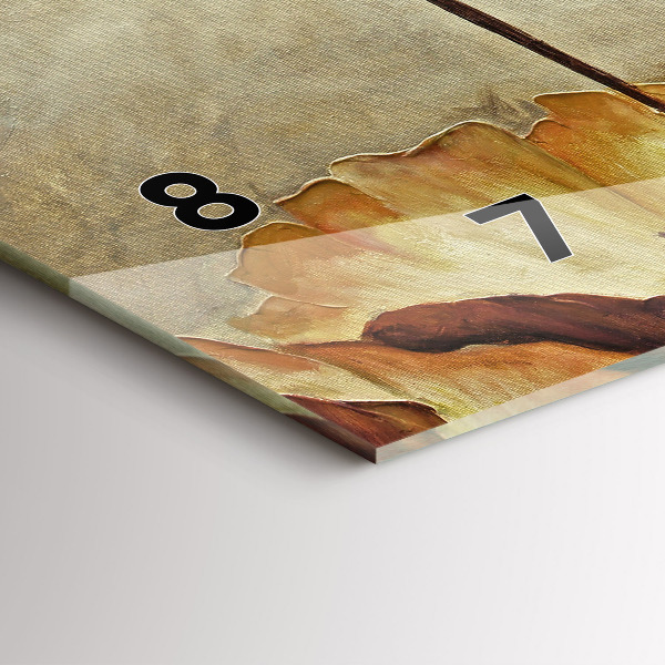 Reloj de cristal horizontal Amapolas pintadas