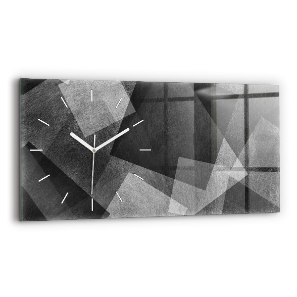 Reloj de cristal horizontal Abstracción geométrica