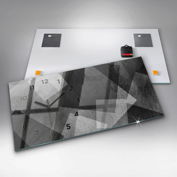 Reloj de cristal horizontal Abstracción geométrica