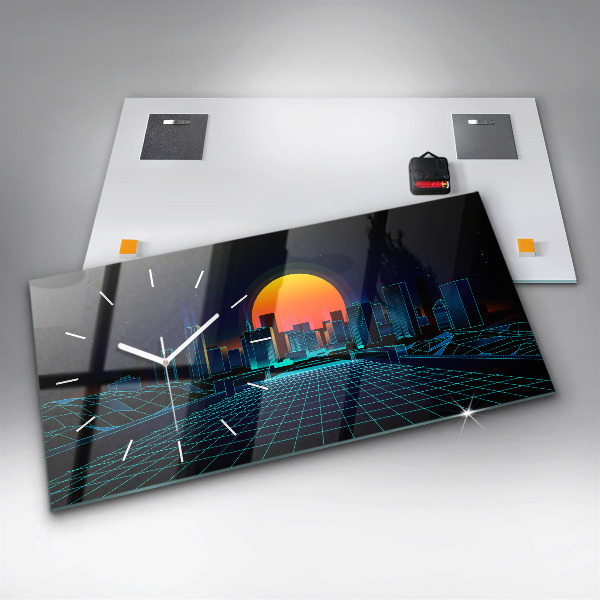 Reloj horizontal Ciudad del ciberespacio