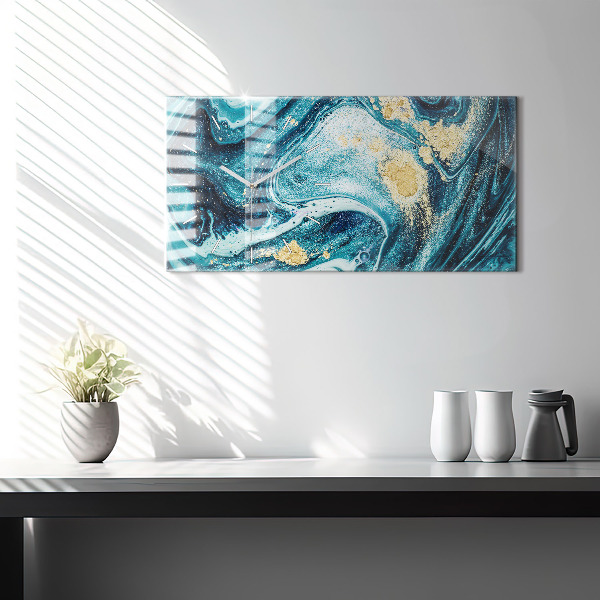 Reloj horizontal Mármol abstracto