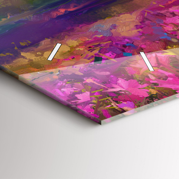 Reloj de cristal horizontal Paisaje de naturaleza y flores