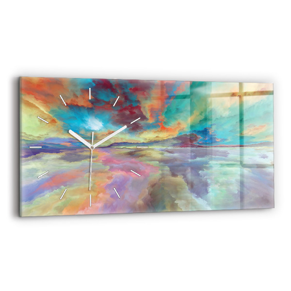 Reloj de cristal horizontal Paisaje abstracto