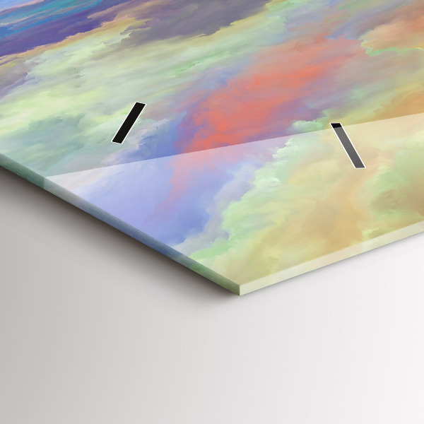 Reloj de cristal horizontal Paisaje abstracto