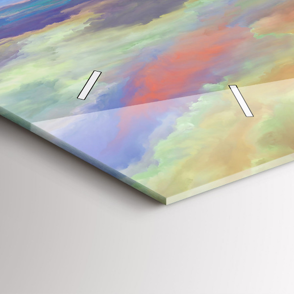 Reloj de cristal horizontal Paisaje abstracto