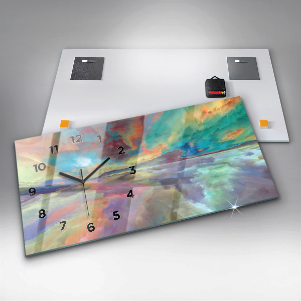 Reloj de cristal horizontal Paisaje abstracto