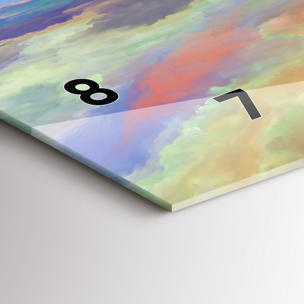 Reloj de cristal horizontal Paisaje abstracto