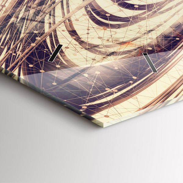 Reloj de cristal horizontal Mecanismo abstracto