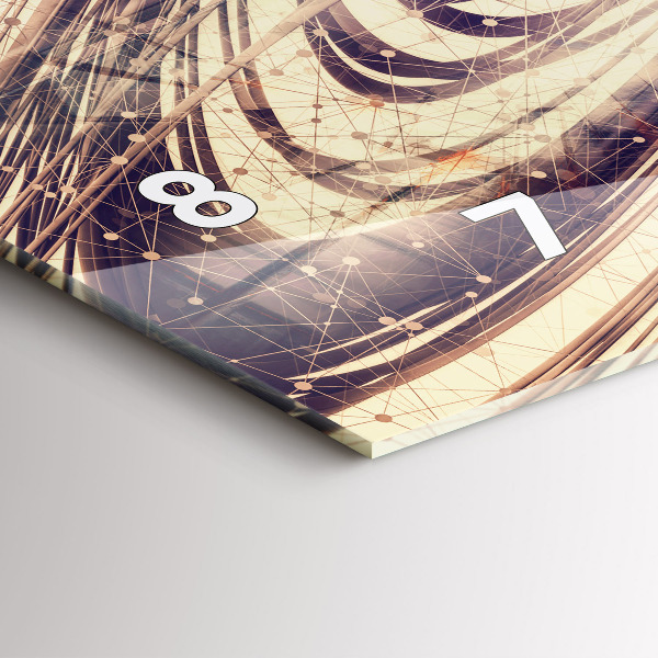 Reloj de cristal horizontal Mecanismo abstracto