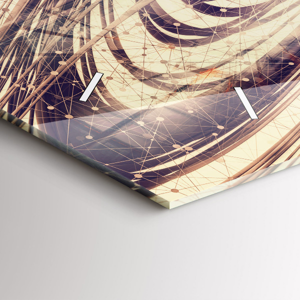 Reloj de cristal horizontal Mecanismo abstracto