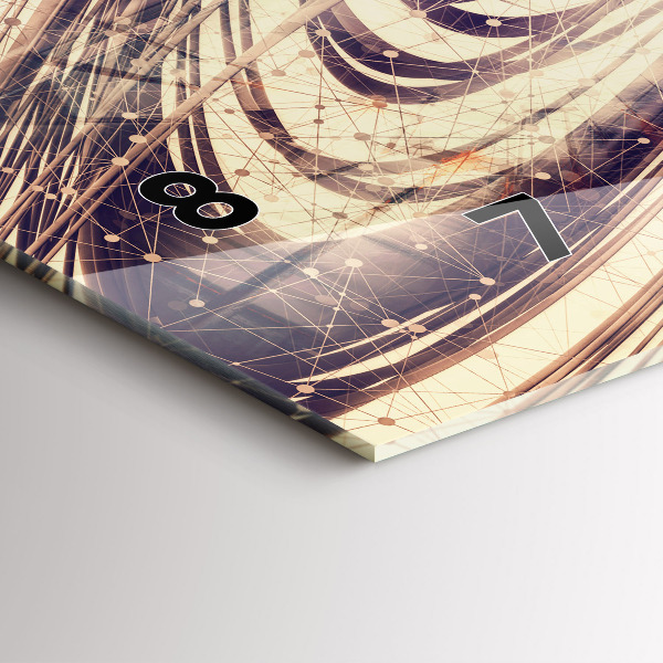 Reloj de cristal horizontal Mecanismo abstracto