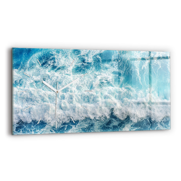 Reloj de cristal horizontal Olas marinas