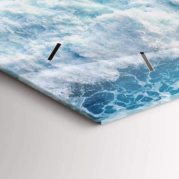 Reloj de cristal horizontal Olas marinas