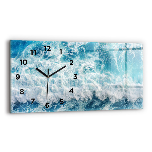 Reloj de cristal horizontal Olas marinas