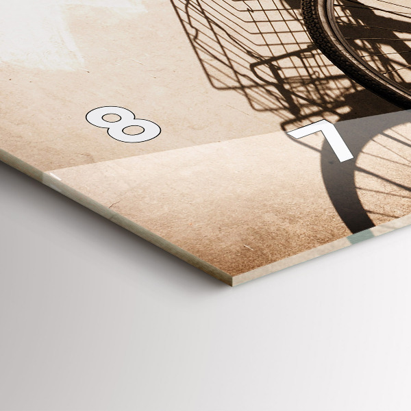 Reloj de cristal horizontal Bicicleta italiana