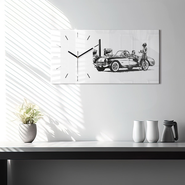 Reloj horizontal Ilustración retro