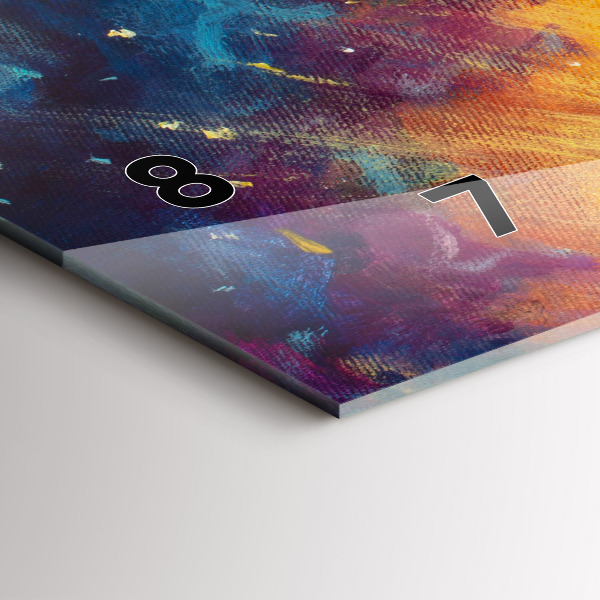 Reloj de cristal horizontal Principito abstracto