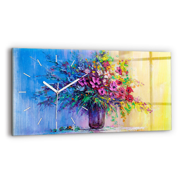 Reloj horizontal Flores en un jarrón