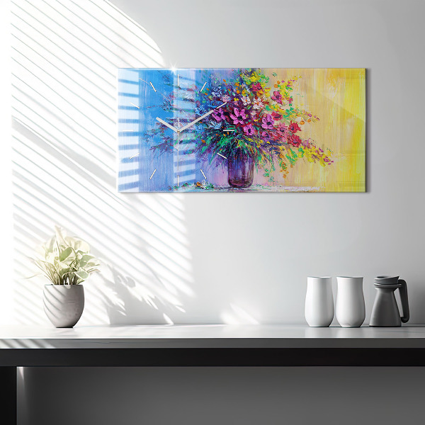 Reloj horizontal Flores en un jarrón