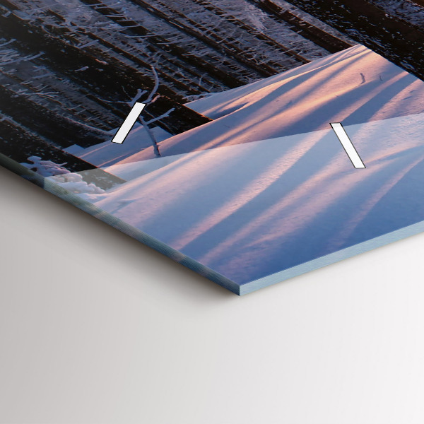 Reloj de cristal horizontal Bosque al atardecer