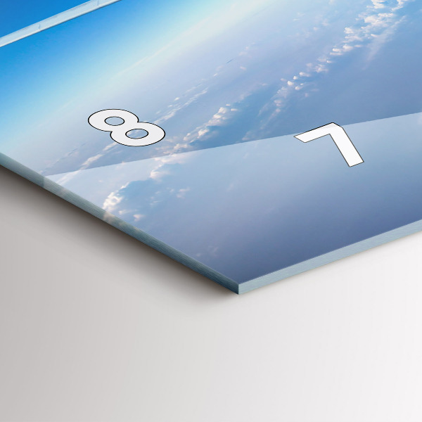 Reloj de cristal horizontal Avión Nubes