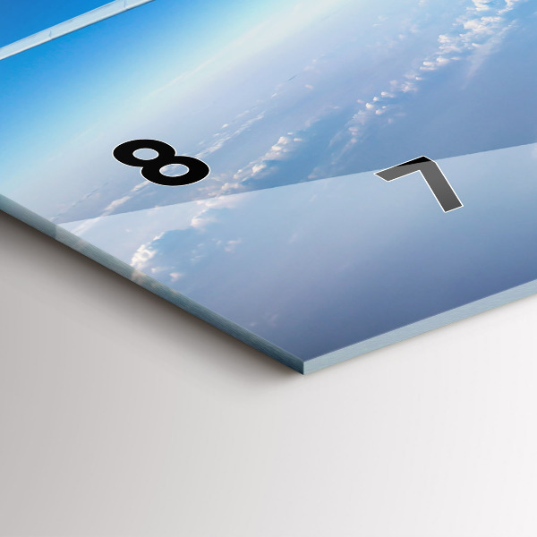 Reloj de cristal horizontal Avión Nubes