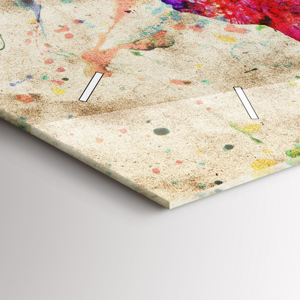 Reloj de cristal horizontal Mapamundi de colores