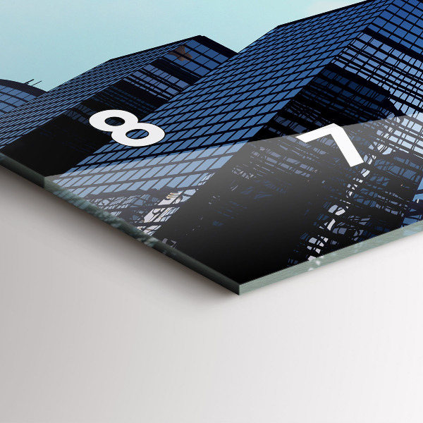 Reloj de cristal horizontal Avión sobre edificios