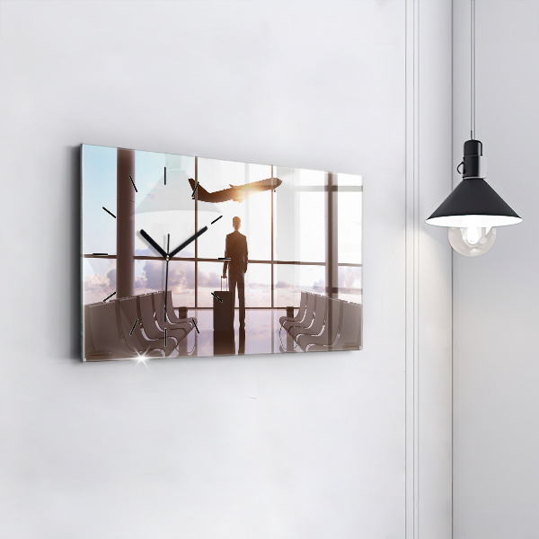 Reloj horizontal Hombre en el aeropuerto