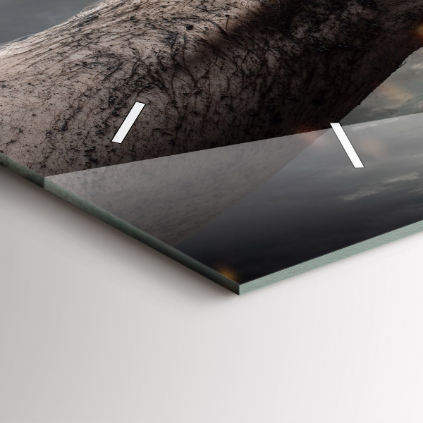 Reloj de cristal horizontal Puños Poder