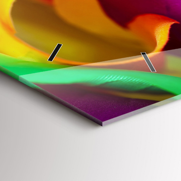 Reloj horizontal Rosa arco iris