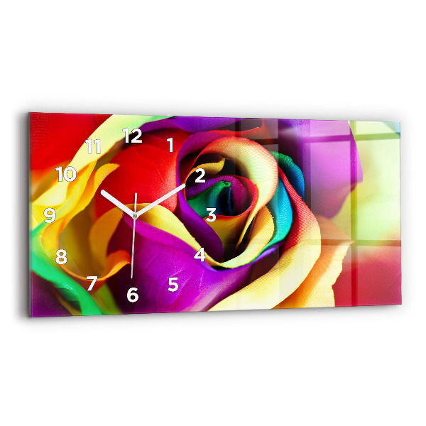 Reloj horizontal Rosa arco iris