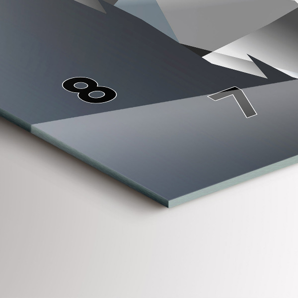 Reloj de cristal horizontal Cabeza de lobo