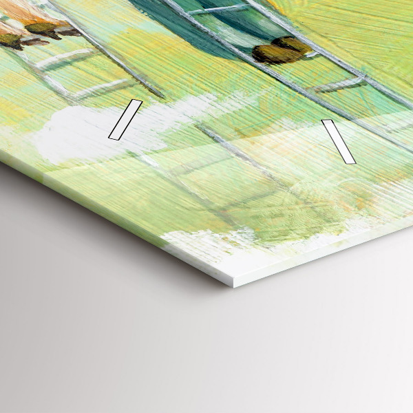 Reloj horizontal Gente en una escalera