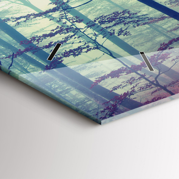 Reloj horizontal Carretera otoñal Bosque Niebla