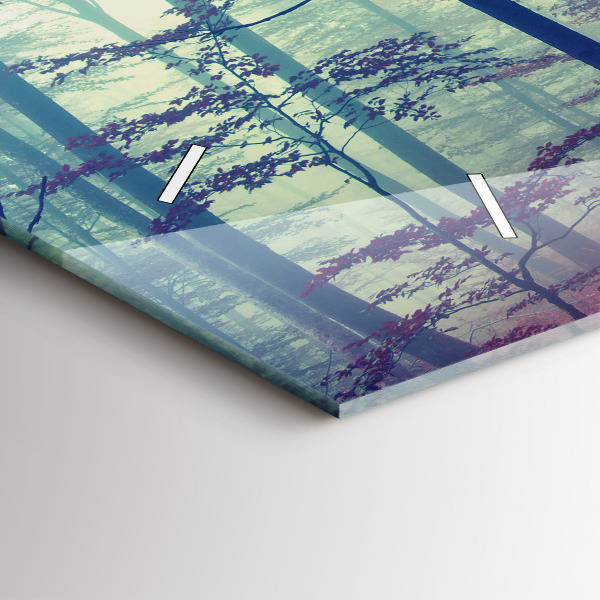 Reloj horizontal Carretera otoñal Bosque Niebla