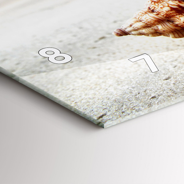 Reloj de cristal horizontal Concha en la playa