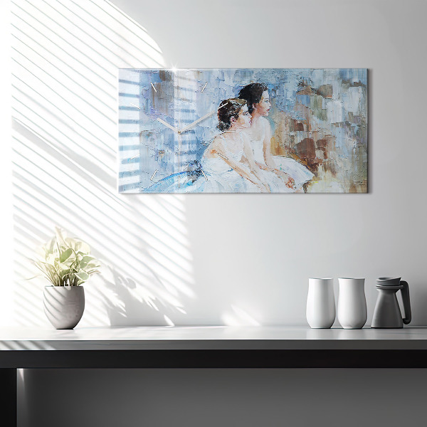 Reloj de cristal horizontal Jóvenes bailarinas