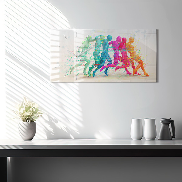 Reloj horizontal Gente colorida