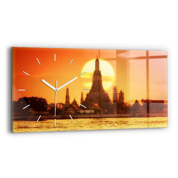 Reloj de cristal horizontal Wat arun Bangkok Tailandia