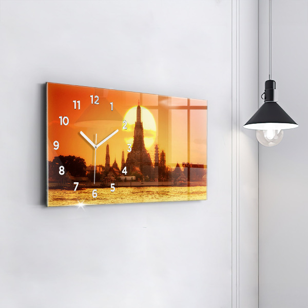 Reloj de cristal horizontal Wat arun Bangkok Tailandia