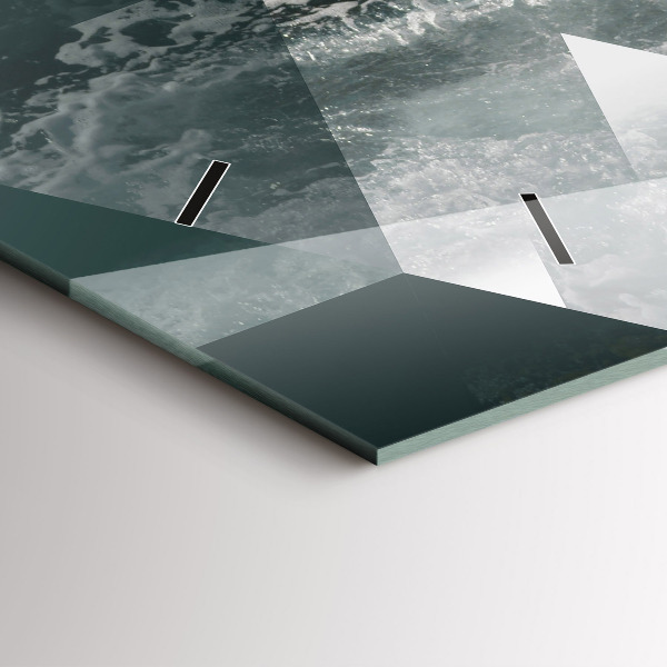 Reloj horizontal Olas marinas abstracto