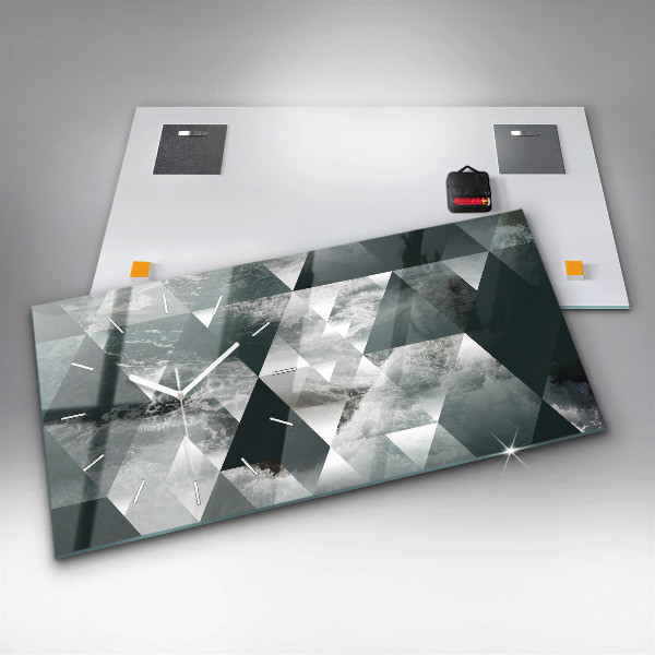 Reloj horizontal Olas marinas abstracto