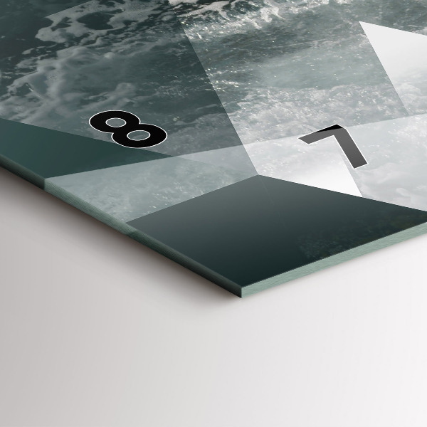 Reloj horizontal Olas marinas abstracto