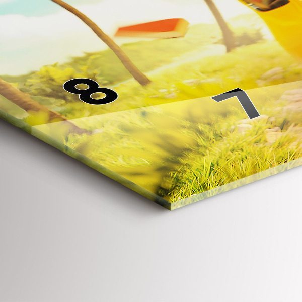 Reloj de cristal horizontal Coche con tabla de surf