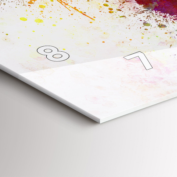 Reloj horizontal Mapamundi en acuarela