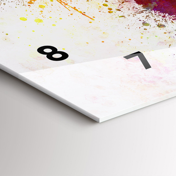 Reloj horizontal Mapamundi en acuarela