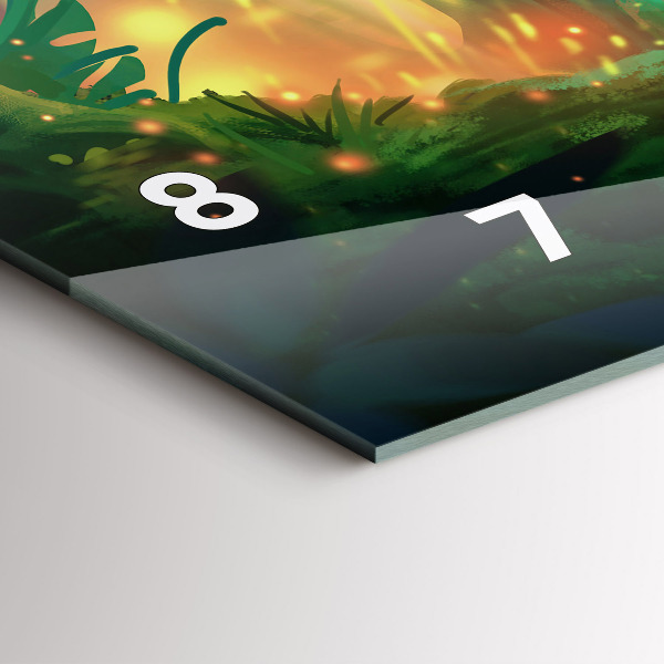 Reloj de cristal horizontal Niños en un bosque de cuento