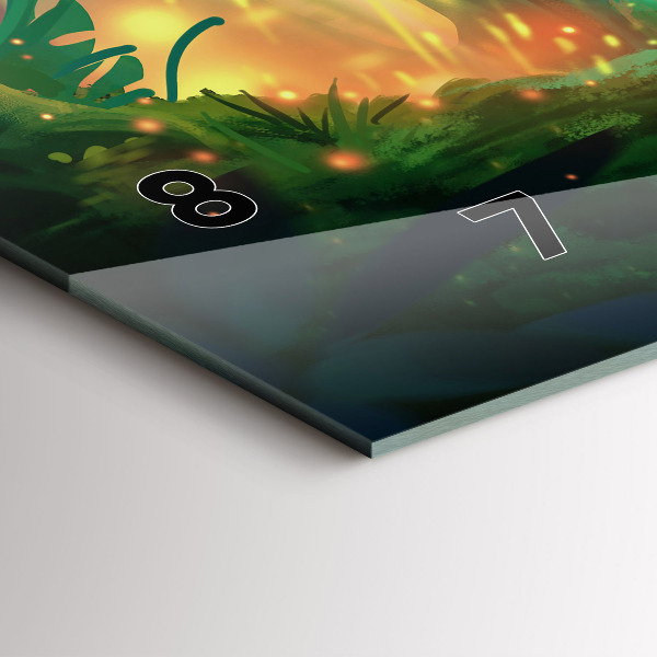 Reloj de cristal horizontal Niños en un bosque de cuento