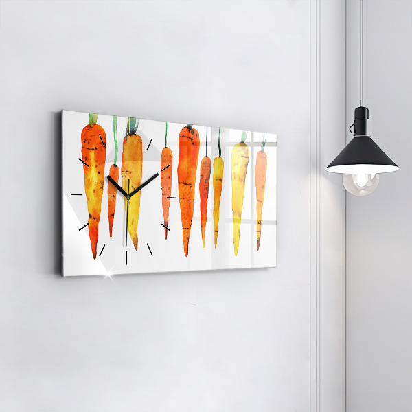 Reloj horizontal Ilustración de zanahorias